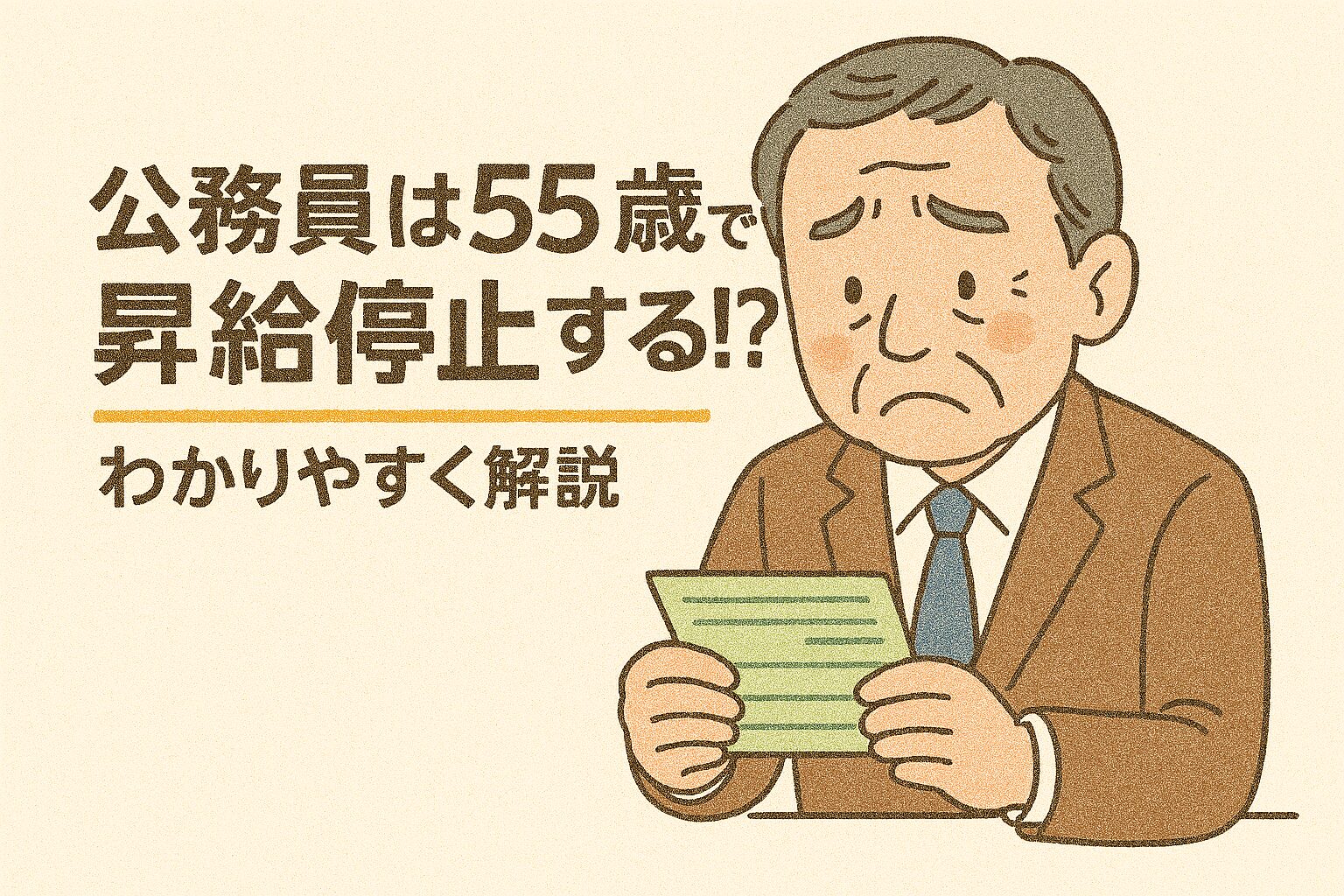 公務員　５５歳　昇給停止
